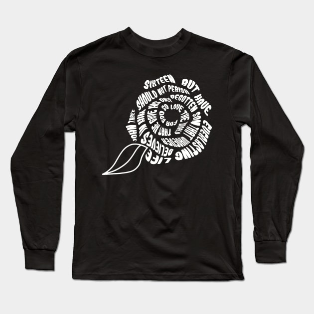 Rose from God (John 3:16) Long Sleeve T-Shirt by WALK BY FAITH NOT BY SIGHT